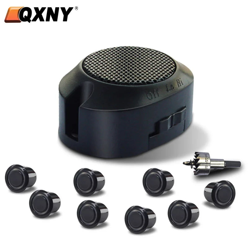 Car Ultrasonic Parking 8 Sensors System Parkmaster Auto Parktronic Kit ...