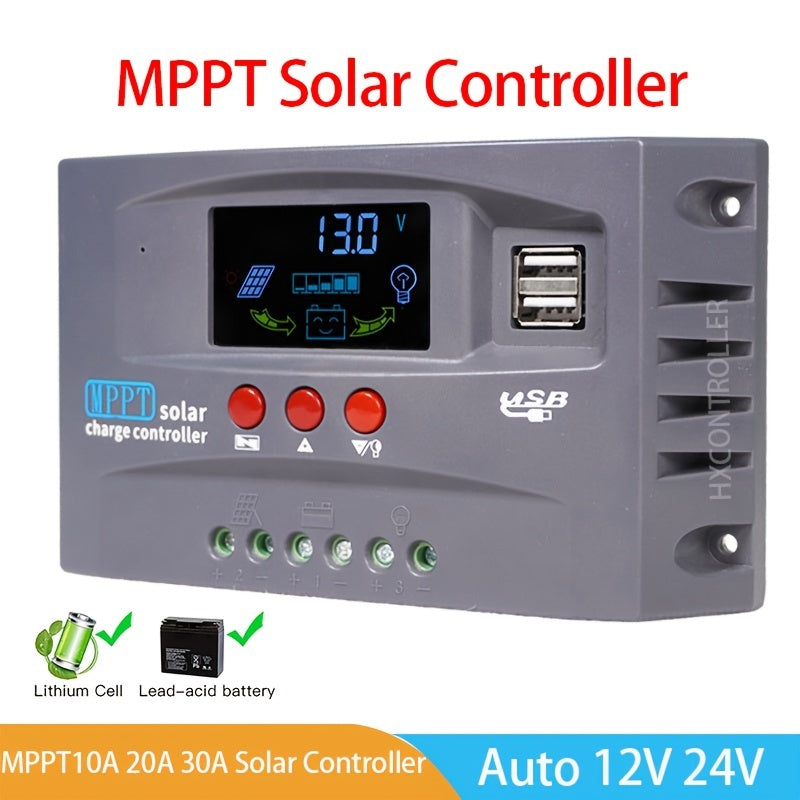 1pc New 10A 20A 30A 12V 24V MPPT Solar Charge Controller Photovoltaic ...