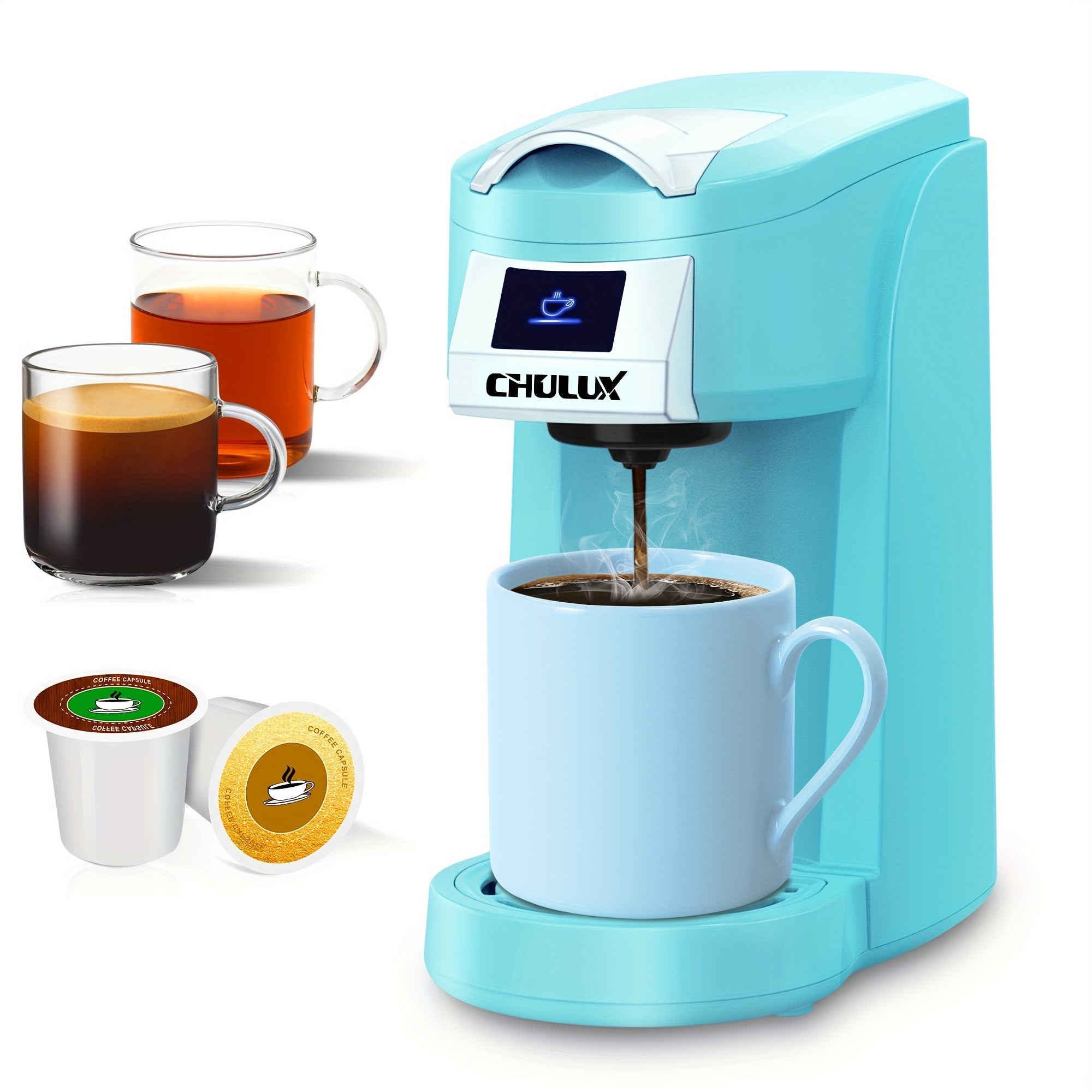 1pc Brew Delicious Coffee In Seconds With CHULUX Upgrade Single Serve Coffee  Maker - 12oz Fast Brewing, Auto Shut-Off, And One-Button Operation, Coffee  Accessories, Small Appliance