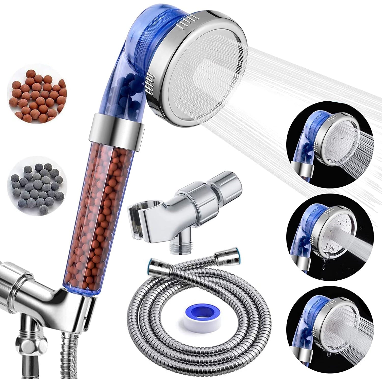 PHANCIR Shower Head with Handheld, High Pressure Shower Heads with Fil Par Masters