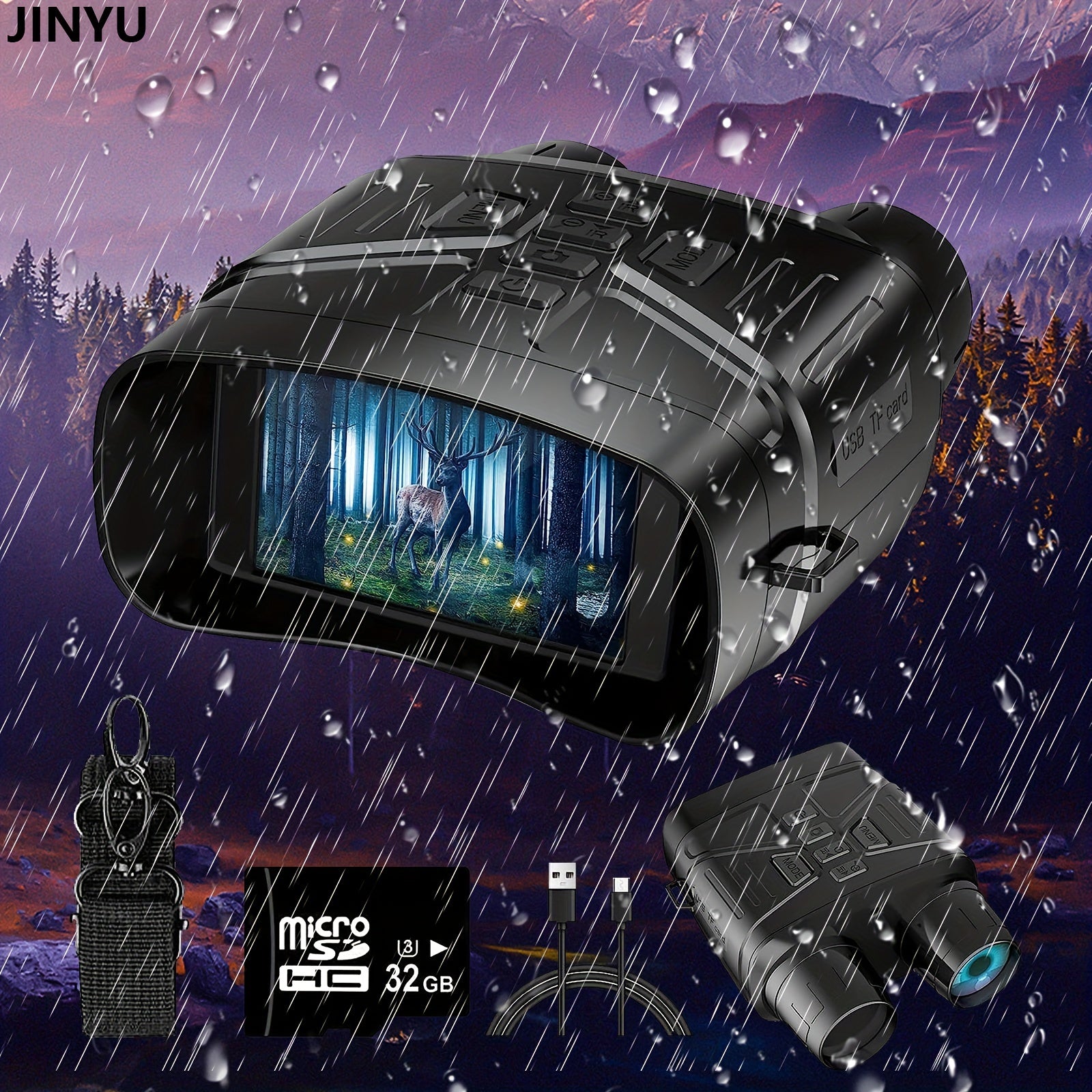JINYU Night Vision Goggles - 4K Night Vision Binoculars For Adults, 3 ...