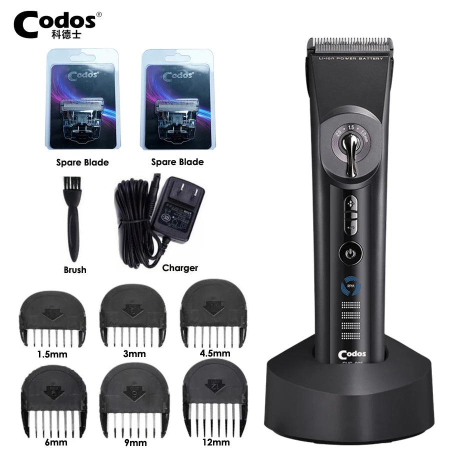 New Codos CHC925 Professional Electric Clipper for Men Baby LCD Displa ...