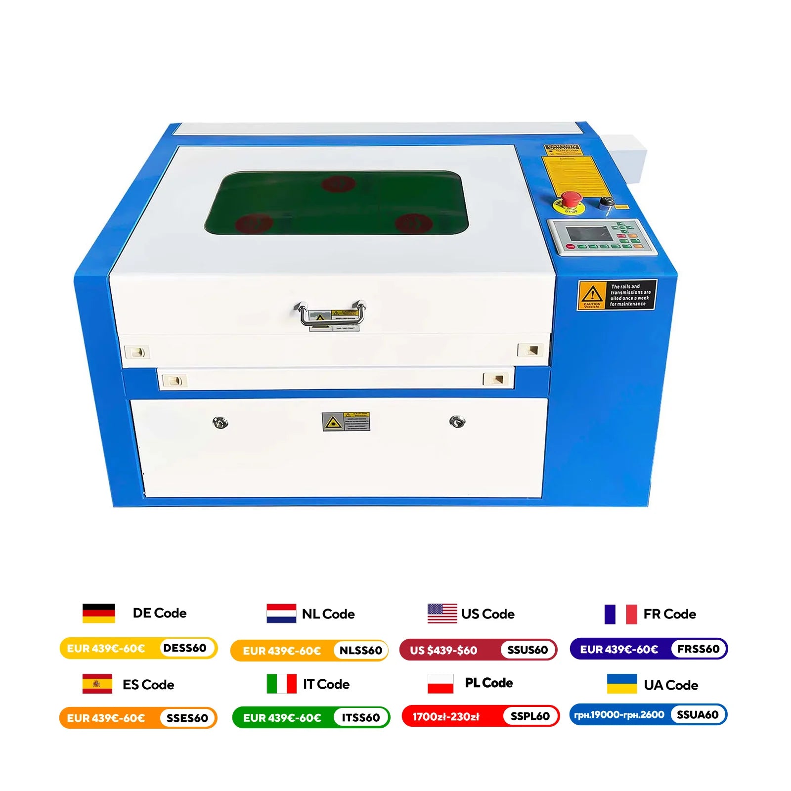 VEVOR 50W Laser Engraving Machine CO2 Laser Tube Cutting Machine Worki ...