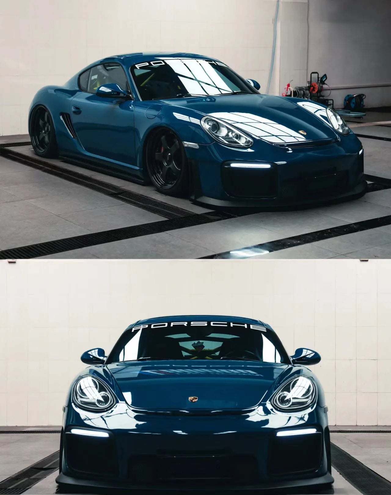 Deep blue car color change film, the whole car modification electric m ...