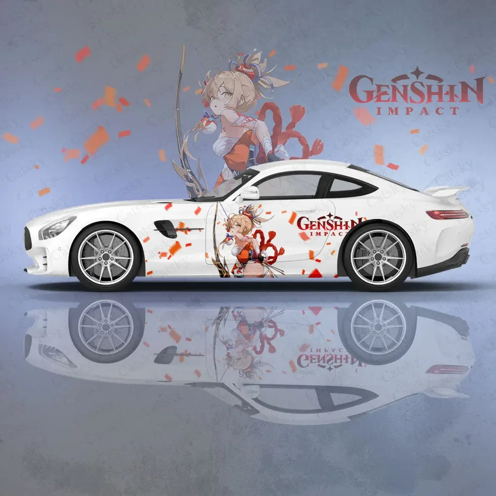 Yoimiya (Genshin Impact) Car Body Stickers Anime Itasha Vinyl Car Side ...