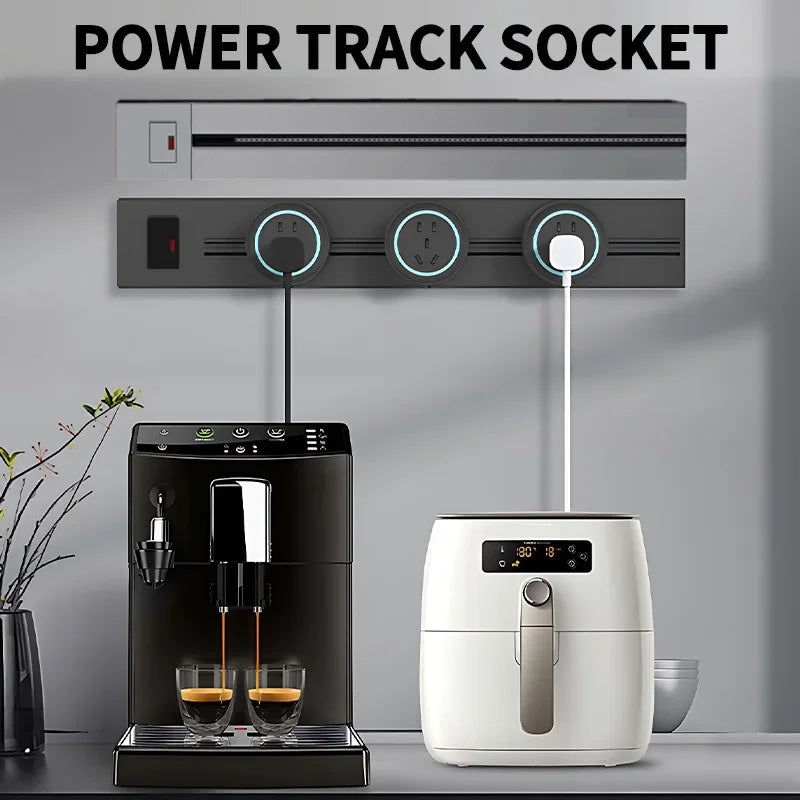 Track Socket Rail Wall Mounted Movable Sockets with Switch High End Ho ...