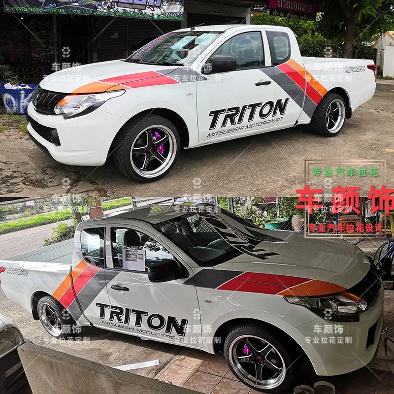 Car Sticker FOR Mitsubishi TRITON Pickup Body Full Car Retrofit Person ...