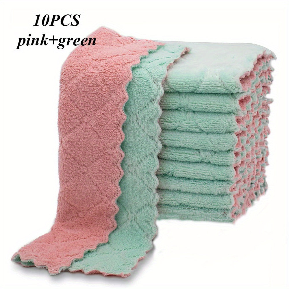 10Pcs Kitchen Towels And Dishcloths Rag Set Dish Towels For