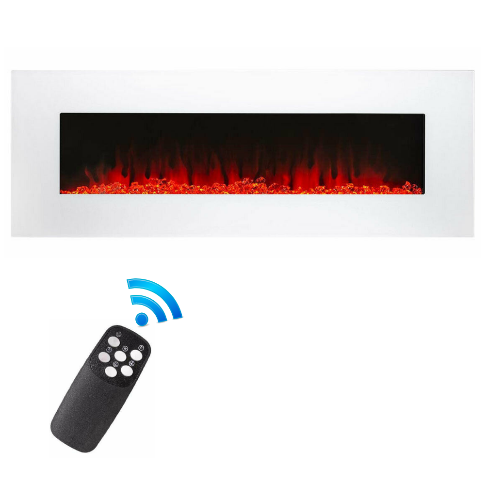 Large Realistic LED Electric Indoor Wall Mounted Fireplace Insert 50 ...