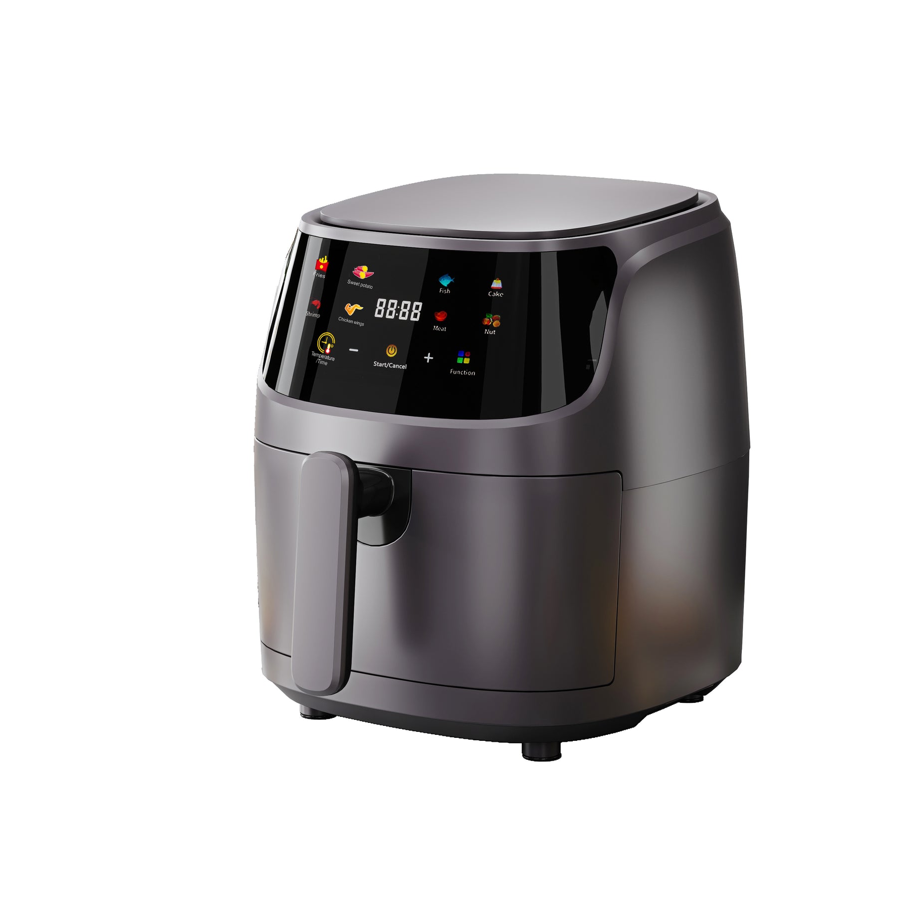 1pc 7.3 Quart Air Fryer Oven, 2.11gal Large Capacity, Multifunctional  Electric Air Fryer With Temperature Control, Reliable Mechanical Knob,  Glass Lid