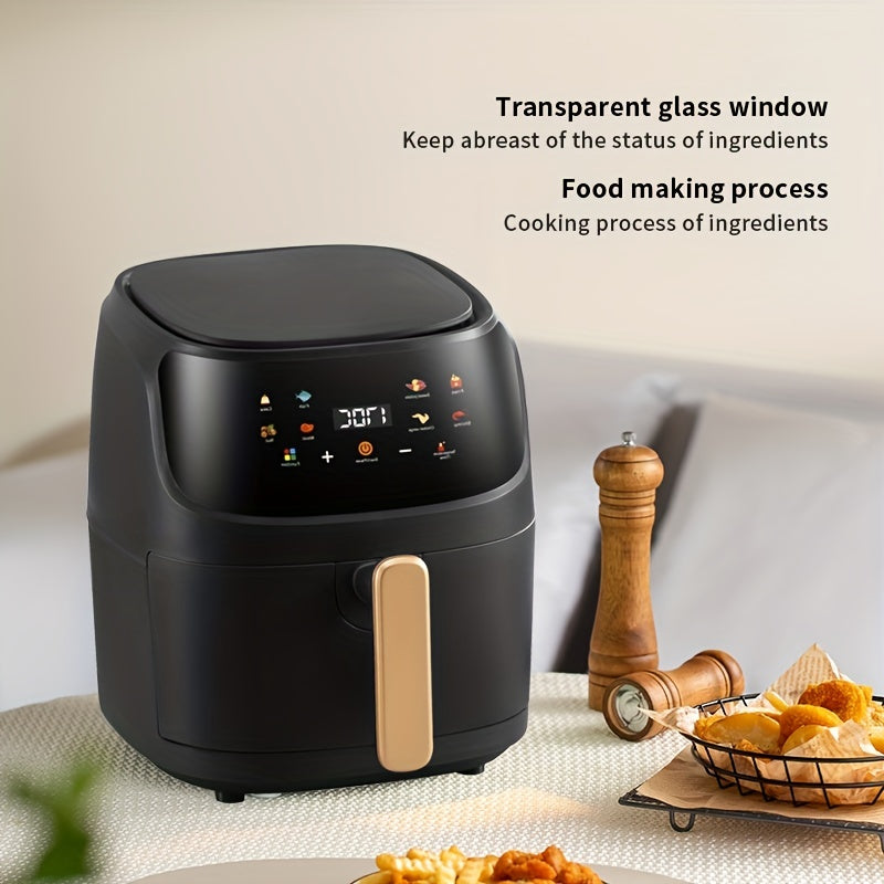 1pc Visual Air Fryer, 1.19gal Air Fryer Oven, Smart Cooking Program, Large  Capacity Multi-function Electric Fryer, Household Electronic Touch Control