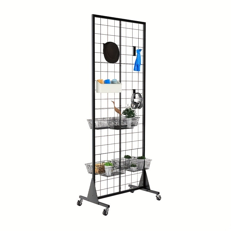Display Par Stand 1pc Gridwall Panel Display Stand, Heavy Movable Floorstanding Grid Wal ...