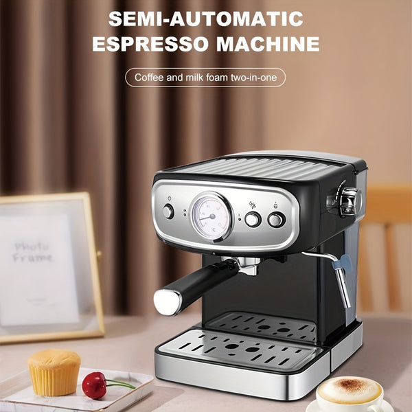 1pc 15 Bar Espresso Coffee Machine, Semi Automatic ESE Pod & Ground Coffee  Espresso Maker, Cappuccino H10 Coffee Maker