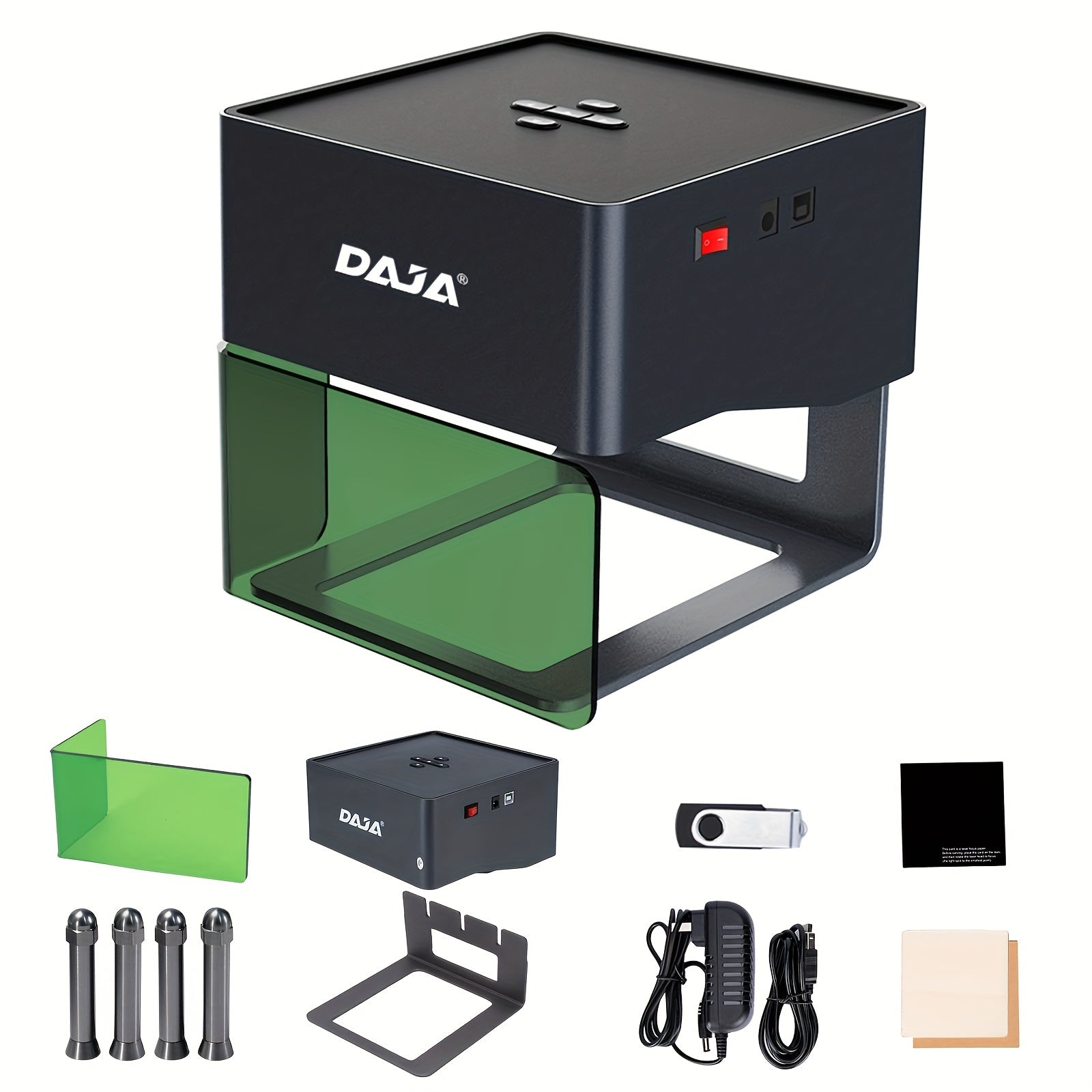 DAJA DJ6 Pro Laser Engraver With Higher Columns Portable Laser Engravi ...