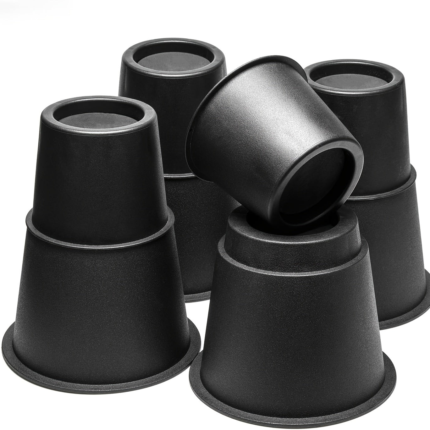 4 Pack 8 Inch Heavy Duty Adjustable Bed Risers, Elevation In 3, 5 Or 8 ...