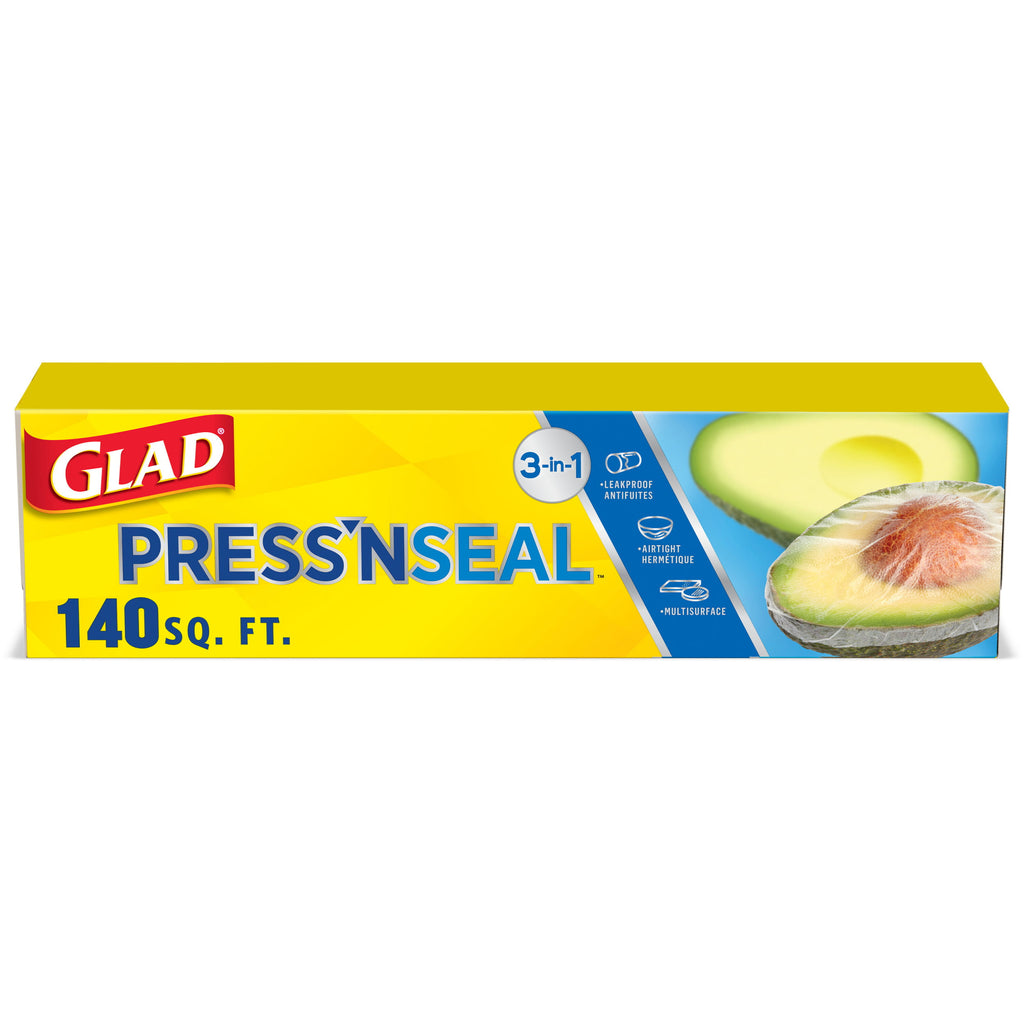 Glad Press'n Seal Plastic Food Wrap, 100 sq ft Roll