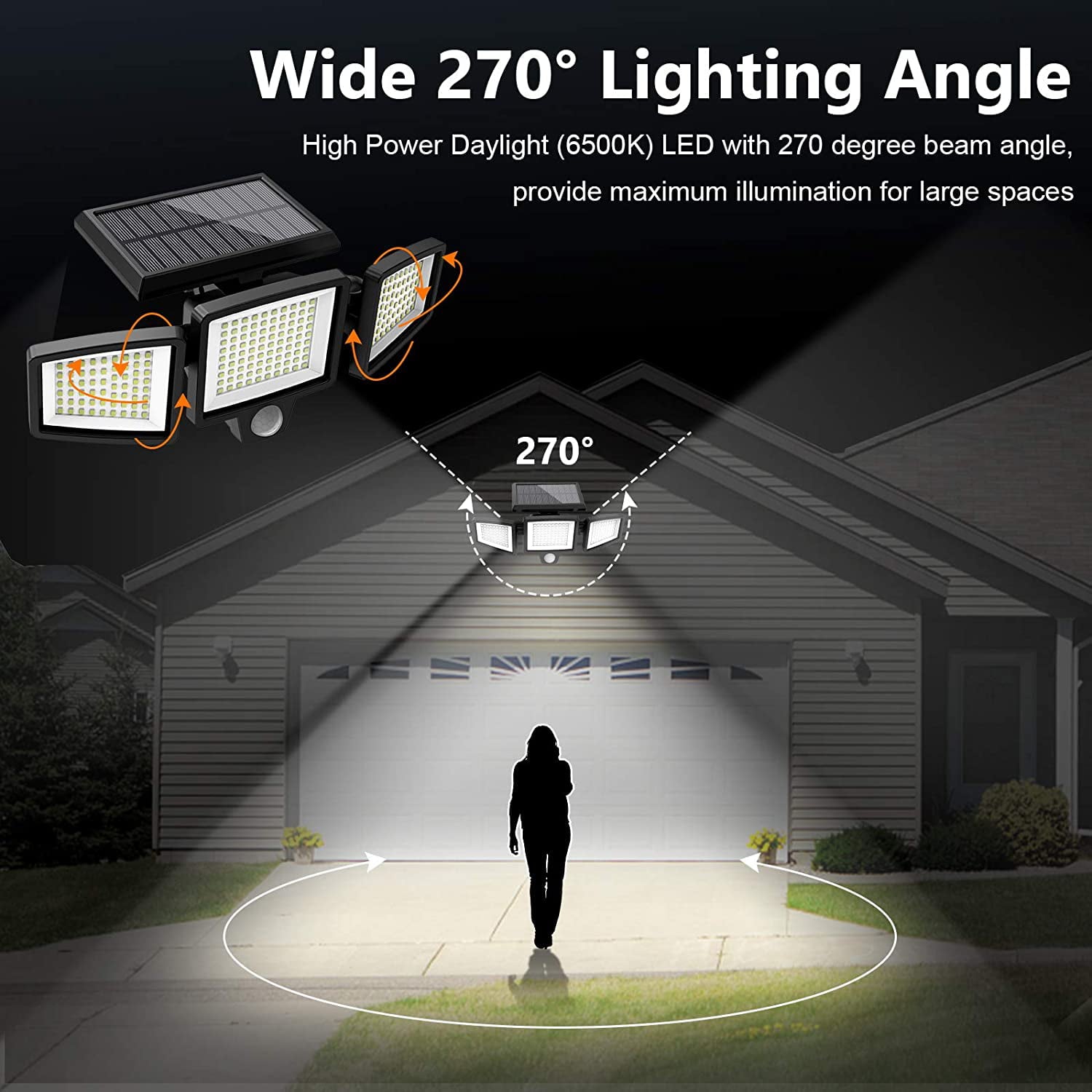 Solar Par Light SZRSTH Solar Lights Outdoor - Waterproof Motion Sensor Security Lights ...
