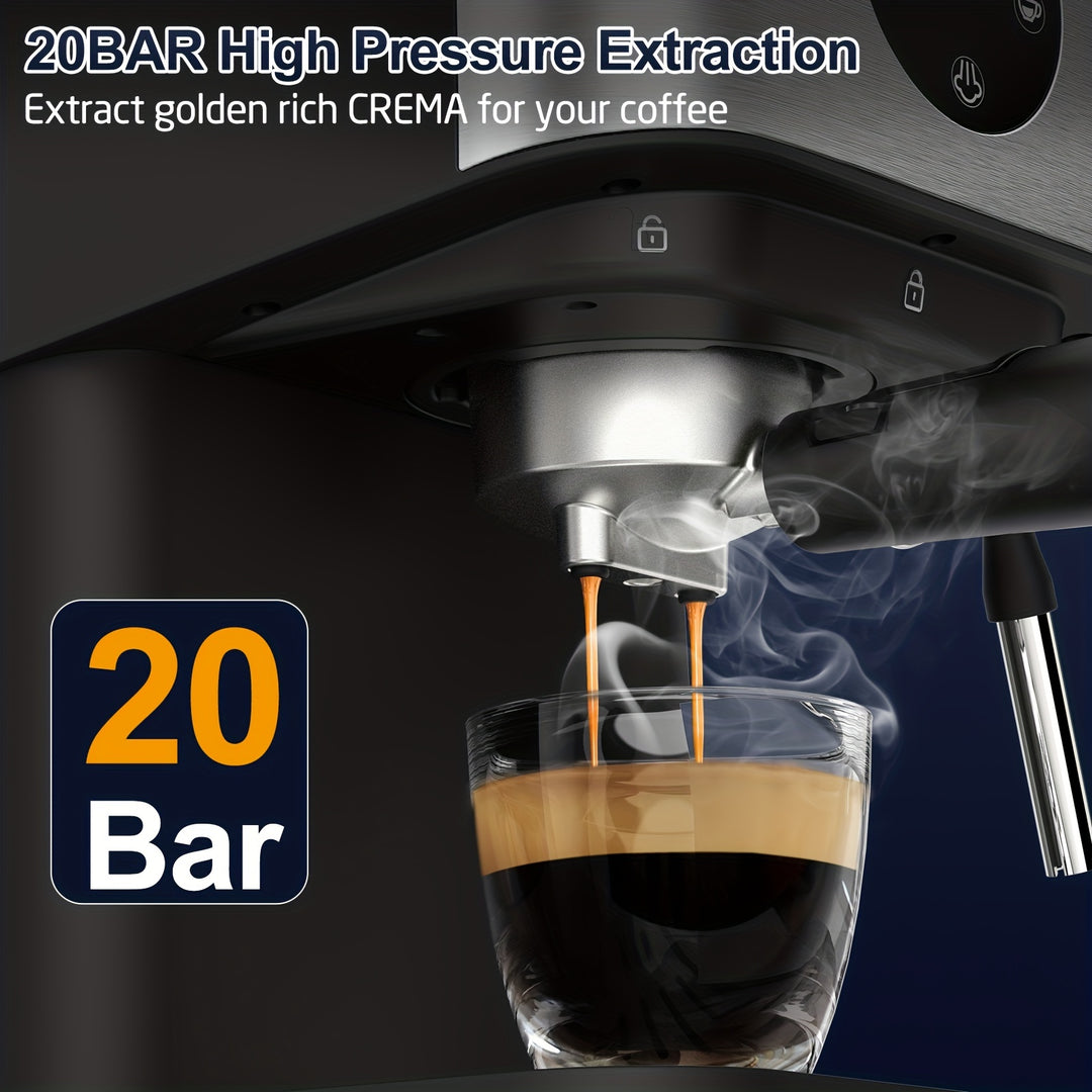 IAGREEA Italian Espresso Machine With Milk Foaming Function