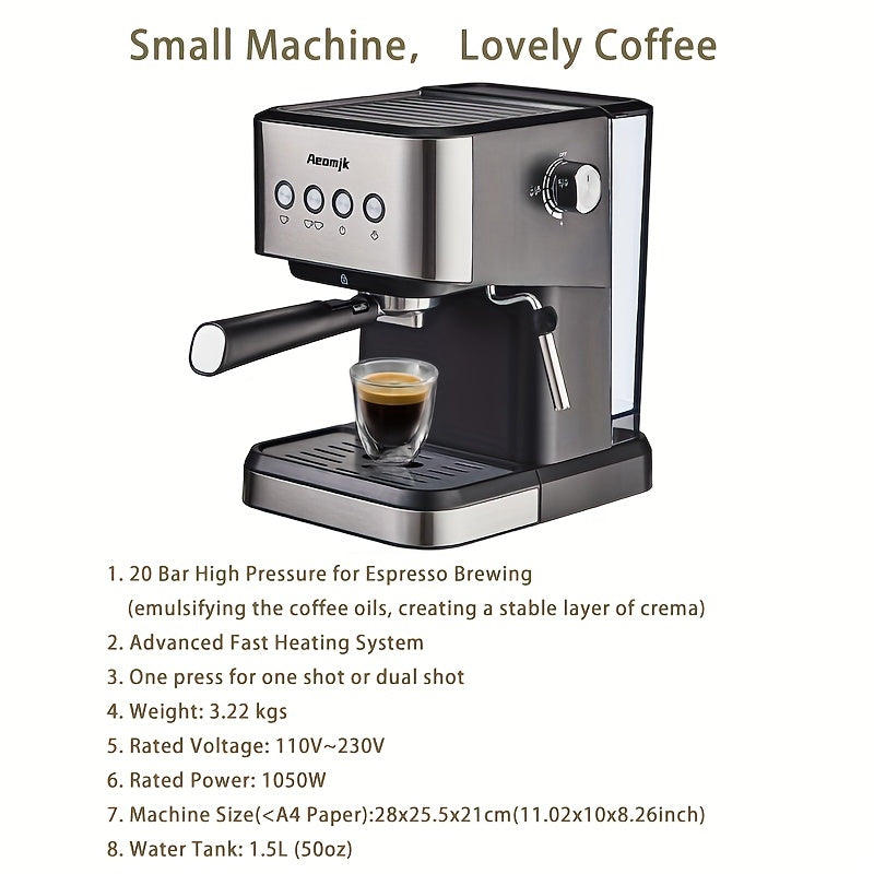 Maquina Espresso Cafetera Profesional Barista 6 En 1 Capsula – TECFUS